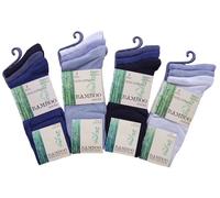 Undercover 6 Pairs Mens Bamboo Super Soft SE044 Socks Blues Greys