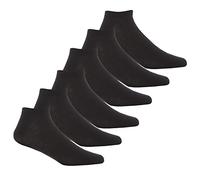 Undercover 6 Pairs Mens Bamboo Trainer Socks 40B588 Black