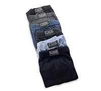 Undercover 6 Pairs Mens Cotton Blend Button Boxer Shorts Check Patterened or Plain Boxers Sizes S-6XL