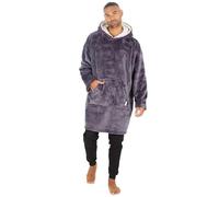 Undercover Adults Oversized Huggable Long Sleeve Ultra-Soft Fleece or Borg Hooded Blanket Snuggle Hoodie Loungewear