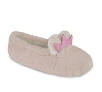 Undercover Childrens Pink Bunny Ears Crown FT1582 Slippers Size 9-10