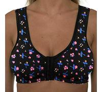 Undercover Cotton Front Fastening Bra CB222 Black Floral 42
