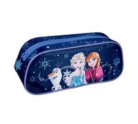 Undercover Frozen Pencil Case with ELSA, Anna and Olaf, Navy Blue with Snowflakes for Kids and Teens, 22 x 9.5 x 9 cm