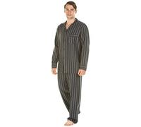 Undercover Haigman Brushed Cotton Pyjamas 7493-2 Charcoal Stripe XL