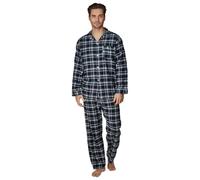 Undercover Haigman Brushed Cotton Pyjamas 7493-3 Black/Navy/Blue Check XL