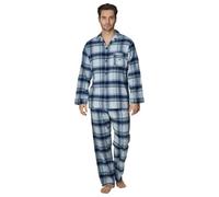 Undercover Haigman Brushed Cotton Pyjamas 7493-3 Grey/Blue Check Medium