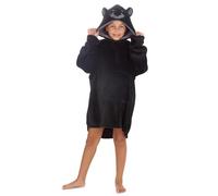 Undercover Kids Oversized Panther Fleece Hoodie 18C883 Black