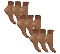 Undercover Ladies 15 Denier Sheer Anklets Honey 9 Pairs (3 Packs)