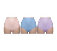 Undercover Ladies 3 Pack Lace Front Briefs BR754 Pastel 12
