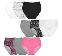 Undercover Ladies 9 Pack Full Briefs BR132 Black/White/Floral (1xEach) 20-22