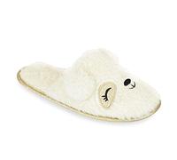 Undercover Ladies Cream Bear Faux Fur Mule Slipper 7-8