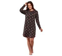 Undercover Ladies 'Festive Prints' Long Sleeve Nightie 27259 Black Gingerbread Small