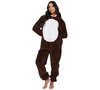 Undercover Ladies Fleece Reindeer Onesie 795236 Brown S