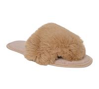 Undercover Ladies Fluffy Thong Slippers 640064 Beige 7-8