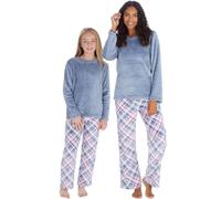 Undercover Ladies & Girls Super Soft Fleece Long Sleeve Matching Adults & Kids Pyjamas PJ Lounge Set