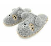 Undercover Ladies Glitter Faux Fur Bear Mule Slippers 3-8 Uk Size