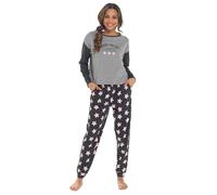 Undercover Ladies Jersey Varsity Star Pyjamas LN1654 Grey 20-22