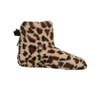 Undercover Ladies Leopard Print Bootie Slippers 643050 Brown 7-8