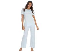 Undercover Ladies Long Cotton Pyjamas 34B1952 Blue Spot 10-12