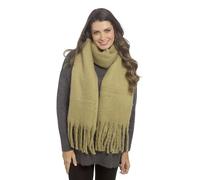 Undercover Ladies Plain Brushed Blanket Scarf GL1257 Khaki