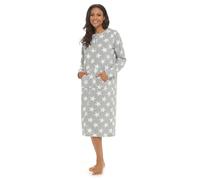 Undercover Ladies Polar Fleece Nightie LN420 Grey/White Star 18-20