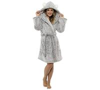 Undercover Ladies Pom Pom Hooded Robe LN1160 Charcoal 20-22