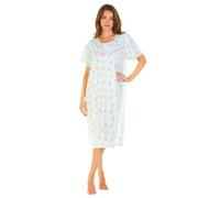 Undercover Ladies 'Primrose in Bloom' Jersey Short Sleeve Nightie 05350 Aqua M-L