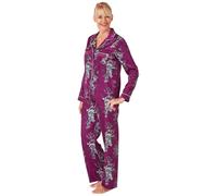 Undercover Ladies Satin Long Pyjamas MA33975 Fuschia 18-20