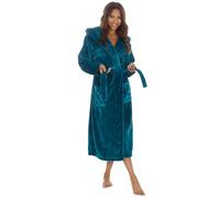 Undercover Ladies Shimmer Fleece Hooded Robe 34B1908 Teal L