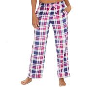 Undercover Ladies Soft Fleece Lounge Pants 34B2014 Blue/Pink Check XL
