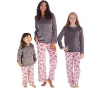 Undercover Ladies Soft Fleece Pyjamas 34B2142 Charcoal Bows L