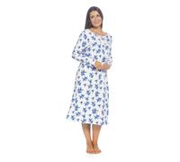 Undercover Ladies Soft Touch Polar Fleece Classic Long Sleeve Nightie with Button Placket Cosy Winter Nightdress