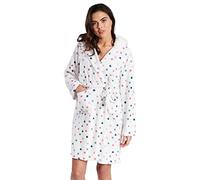 Undercover Ladies Star Print Dressing Gown 791176 White L