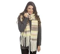 Undercover Ladies Stripe Brushed Blanket Scarf GL1263 Yellow Stripe