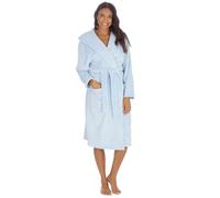 Undercover Ladies Super Soft Flannel Fleece Hooded Robe 34B2278 Ice Blue XL