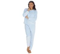 Undercover Ladies Super Soft Luxury Polished Fleece Long Sleeve Pyjamas PJs Lounge Set - Hooded or Crew Neck