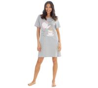 Undercover Ladies Tea Time Print Nightie 34B2132 Grey 12-14