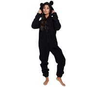 Undercover Ladies Teddy Sherpa Onesie 798085BLA Black Large