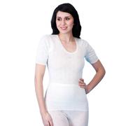 Undercover Ladies Thermal Short Sleeve Top White Medium