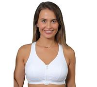 Undercover Ladies Zip Sports Bra LG444 White 38H
