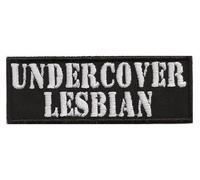 UNDERCOVER LESBIAN, Old Lady Girl Biker Rocker Chopper Aufnäher Patch