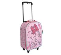 Undercover - Licensed Children's Trolley - Spacious Main Compartment - Ideal Travel Companion - Adjustable and fixable Telescopic Pole, Pink, 27.0 cm x 13.5 cm x 38.0 cm, Minnie Mouse