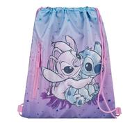 Undercover Lilo & Stitch Gym Bag, Blue/Purple, Approx. 40 x 33 cm, for School, Sports and Travel, from 3 Years