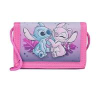 Undercover Lilo & Stitch Kids Wallet Pink Neck Pouch with Cord 9 x 2 x 13 cm Wallet for Boys and Girls