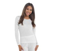 undercover lingerie 2 Pack Womens Thermal Long Sleeve Vest White Large