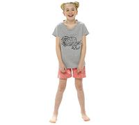 undercover lingerie Girls Sloth Short Pyjamas LN227 Grey/Coral 11-12 Years