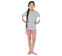 undercover lingerie Girls Strawberry Short Pyjamas LN014 Grey/Pink 9-10 Years