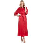 undercover lingerie J50 Womens Luxury Satin Laced Dressing Gown Red XOS