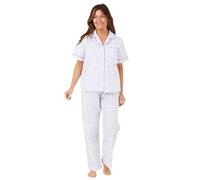 undercover lingerie Ladies Short Sleeve Floral Pyjamas MA40926 Blue 12-14