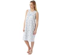 undercover lingerie Ladies Sleeveless Floral Nightie MN16 Blue Sprig 28-30